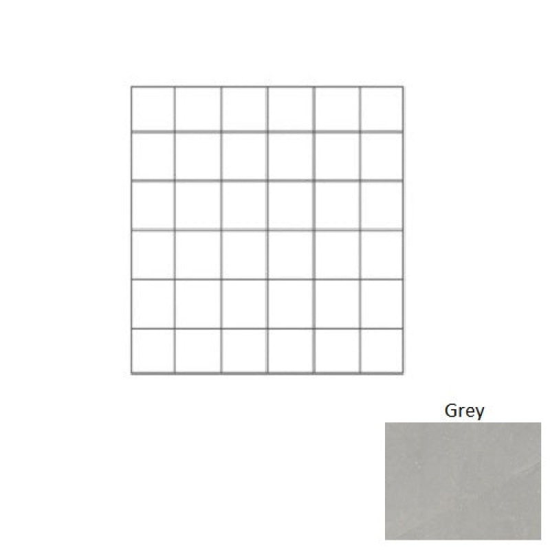 Sande Grey Porcelain Mosaic - 2" x 2" - Matte