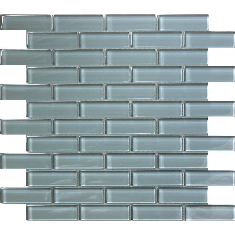 Color Palette Pale Glass Mosaic - 1" X 3" Brick - Glossy