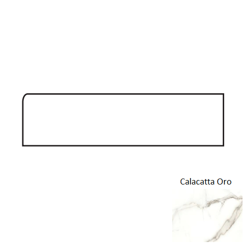Mayfair Calacatta Oro Porcelain Floor & Wall Trim - 3" X 24" Bullnose