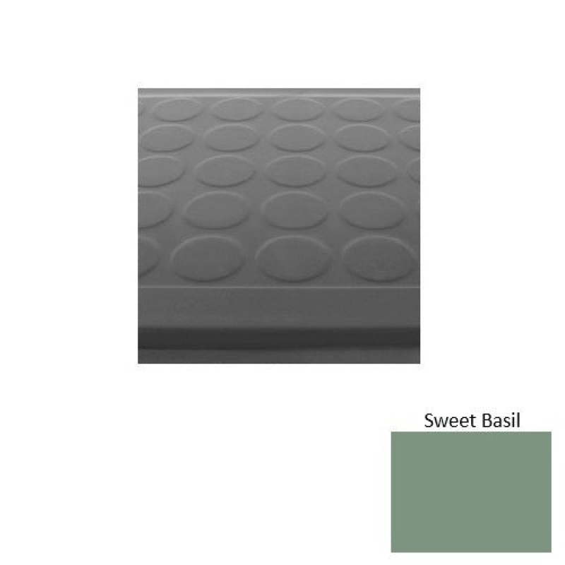 Solid 92 Sweet Basil Low Profile Raised Circular Rubber (Sq) Stair Tread With Dupont Kevlar - Textured