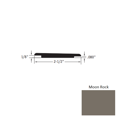 Johnsonite Moon Rock Vinyl Wheeled Traffic Transition Trim