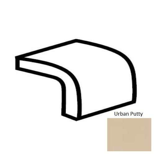 Keystones Unglazed Mosaic Urban Putty Porcelain Floor & Wall Trim - 1" X 1" Cap - Matte