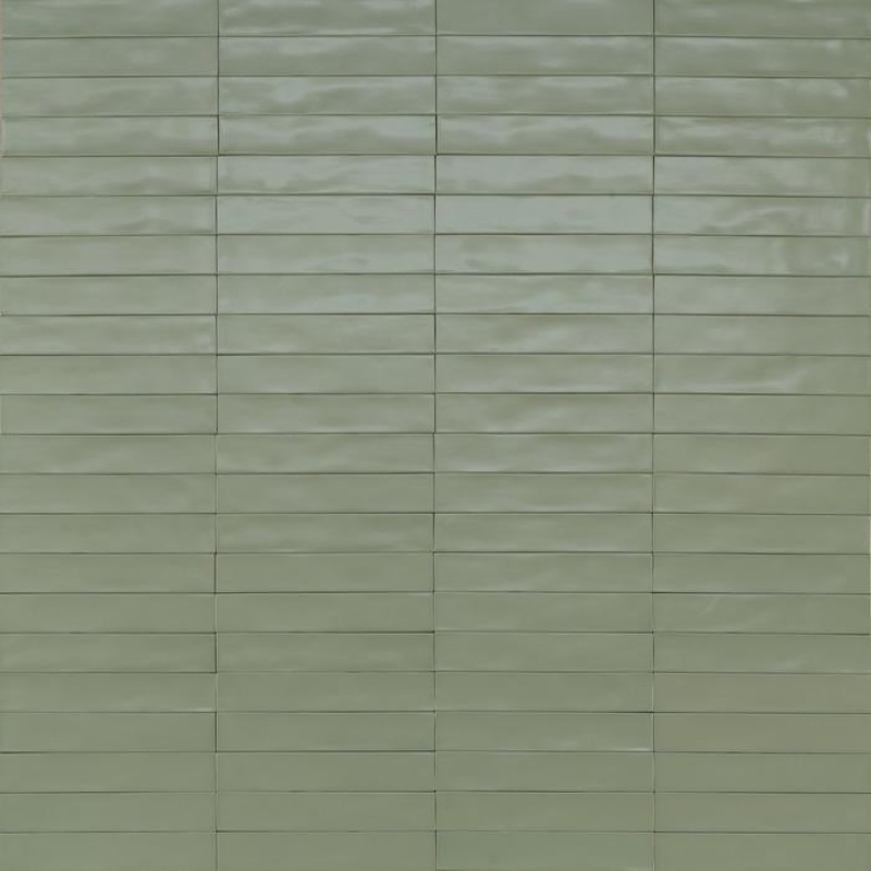 Wish Green Porcelain Tile - Semi Matte - 2" X 12"
