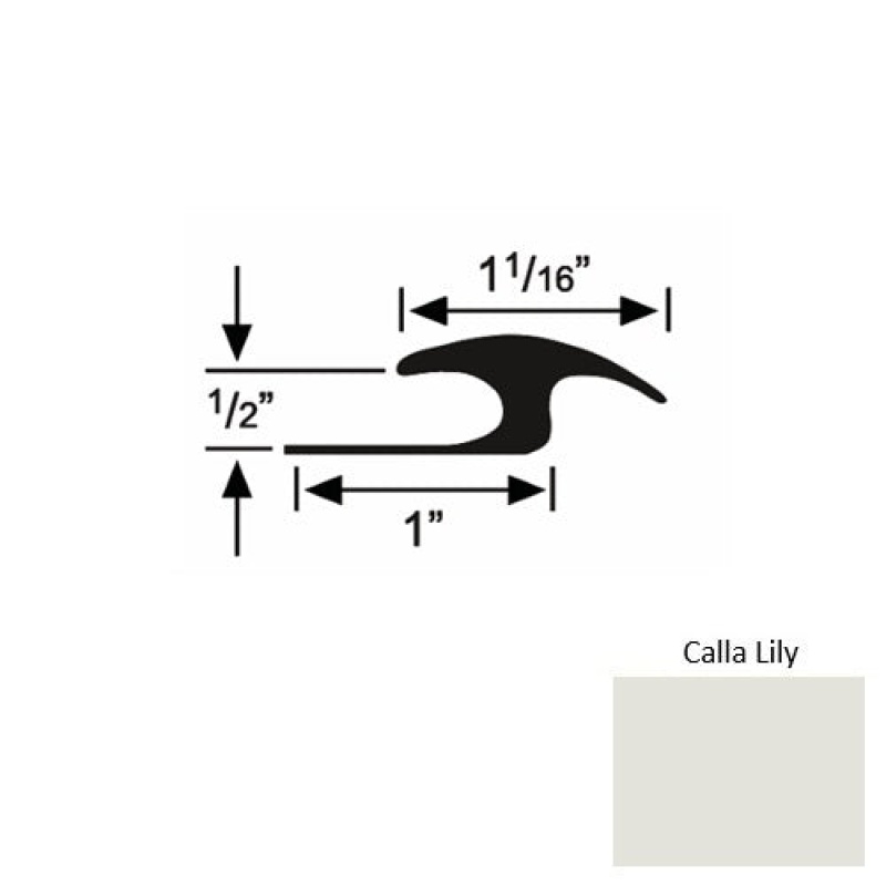 Solid 56 Calla Lily Rubber Tile / Carpet Joiner