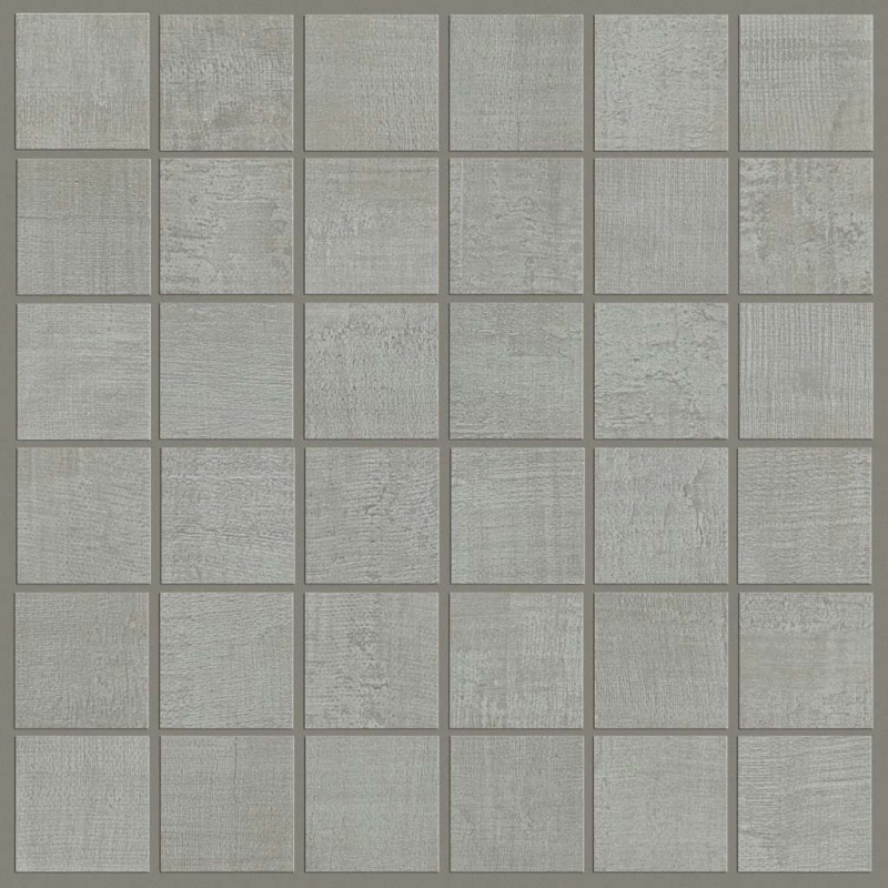 Tessuto Grigio Porcelain Mosaic, 11.77" x 11.77", Light Textured
