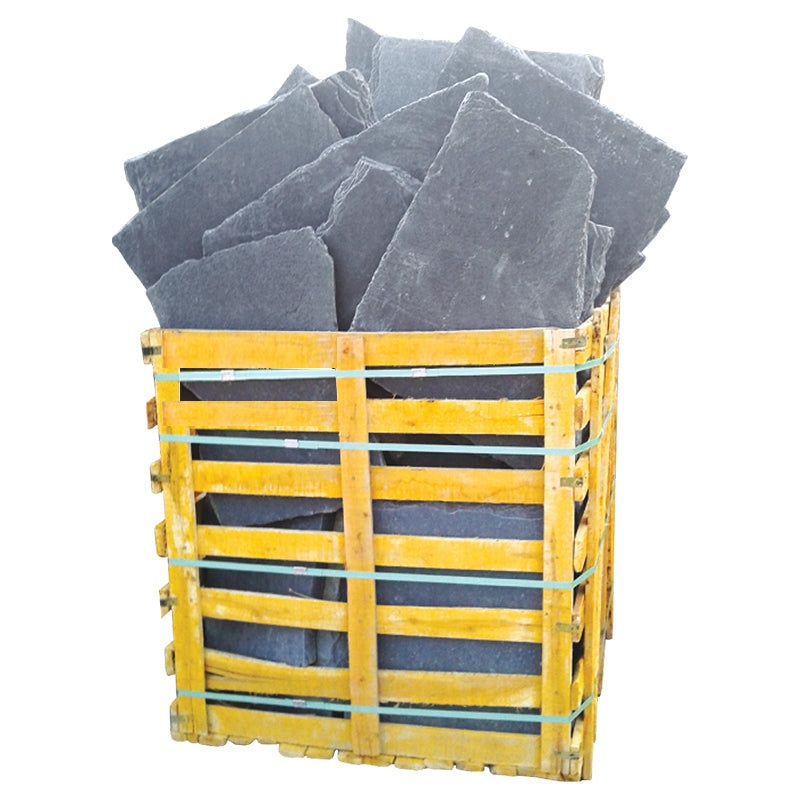 Antique Black Limestone Flagstone - Tumbled