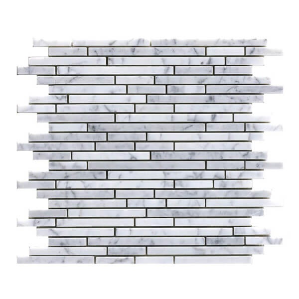 Statuario Marble Mosaic - Sticks - Natural