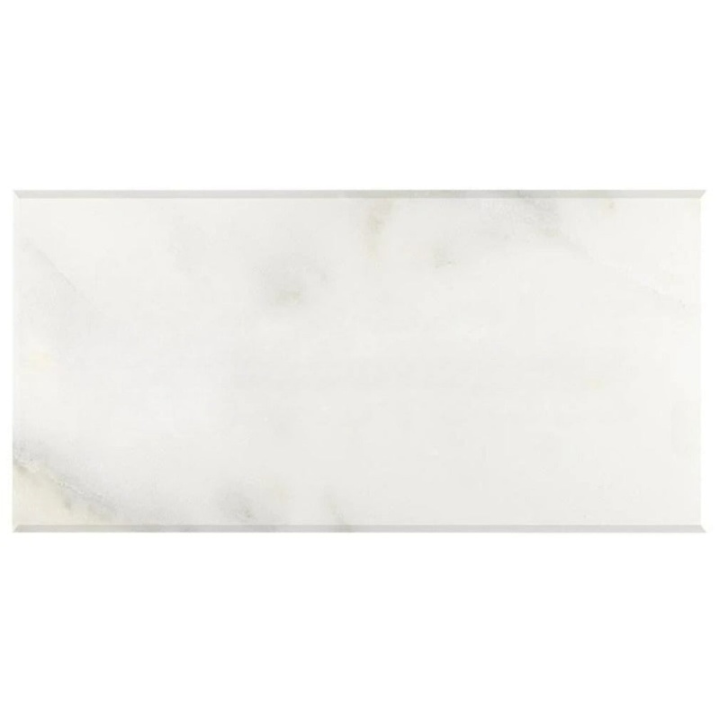 Calacatta Oliva Beveled Marble Tile - Honed