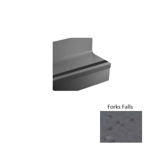 Johnsonite Forks Falls 19" x 72" Textured Rubber Stair Tread with Riser
