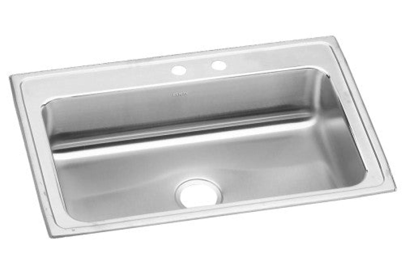 Lustertone Classic Stainless Steel Drop-In Single Bowl Kitchen Sink