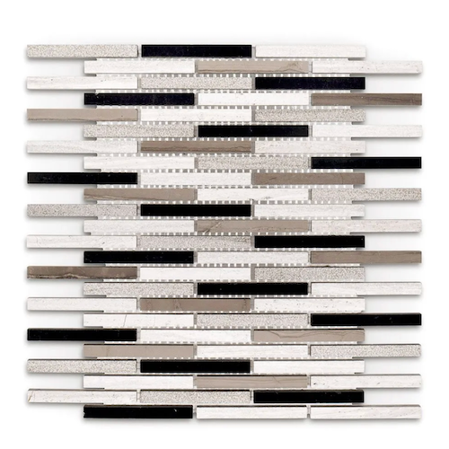 Stream Stone Lustrous C Marble & Limestone Mosaic - Brick - Hammered & Honed