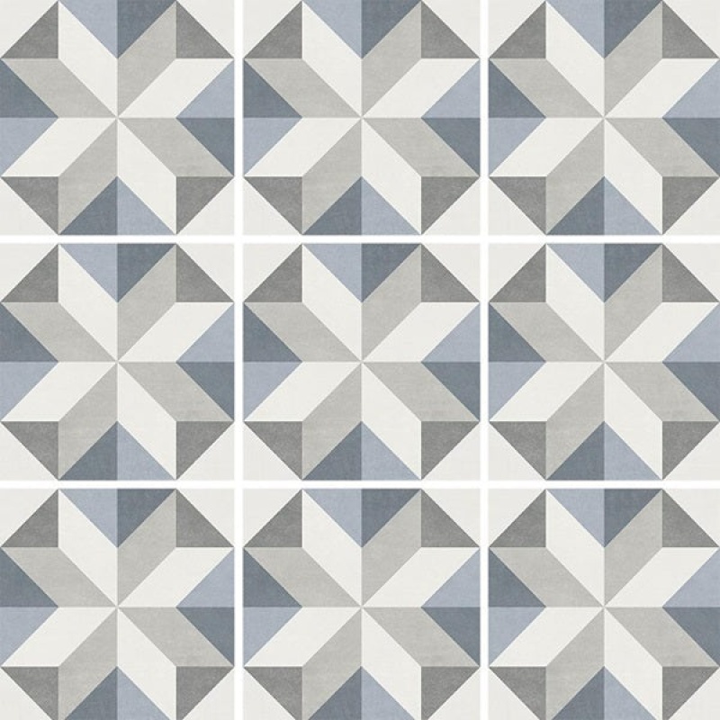 Aquatica Fiore Gina Directional Pattern Porcelain Tile - Matte - 6" X 6"