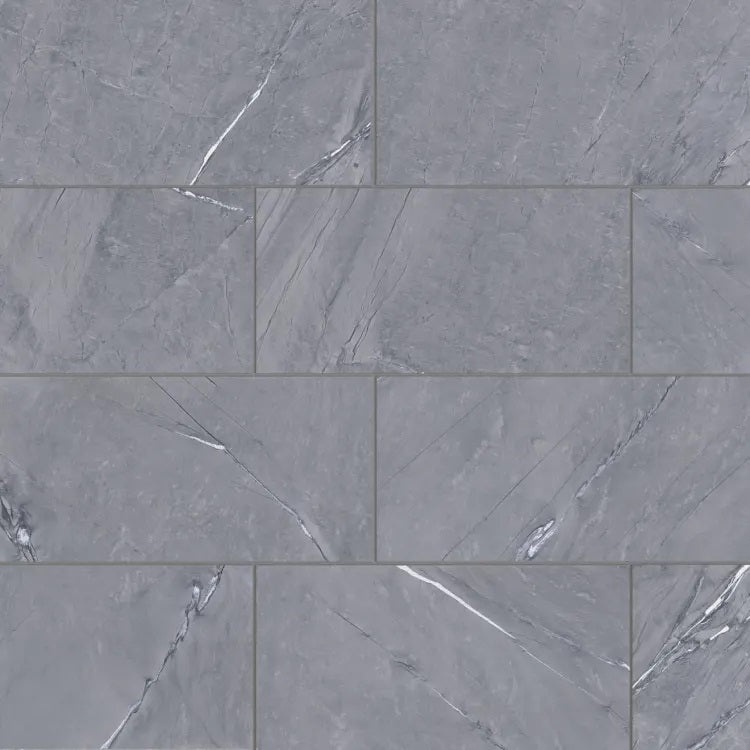 Prati Breccia Grey Porcelain Tile - Honed