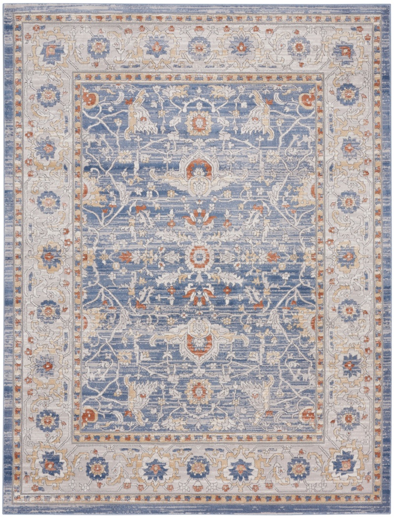Series 4 Sr402 Light Blue Grey Vintage Area Rug