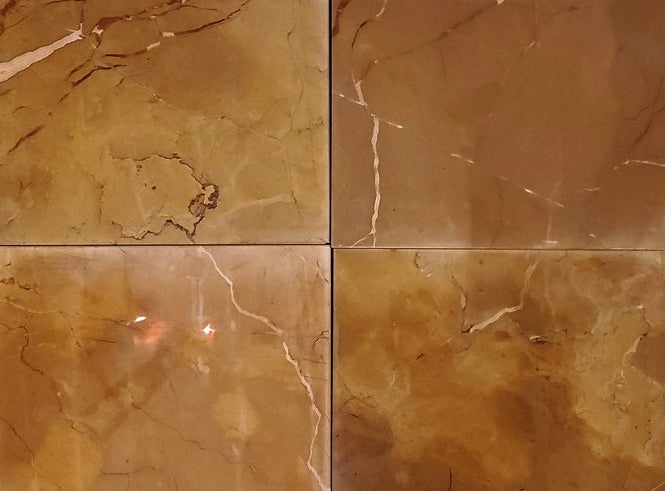 Spanish Gold Marble Tile - Polished - 12" x 12"