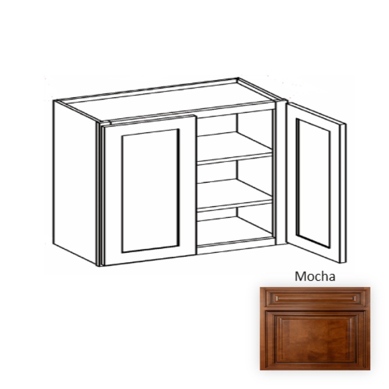 W2430 Mocha Wood Kitchen Wall Cabinet