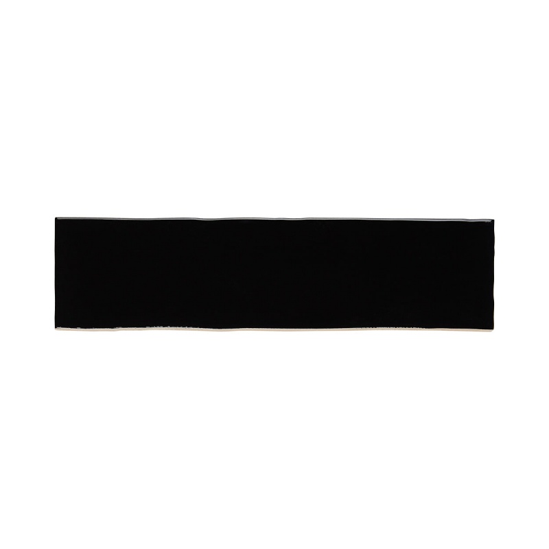 Finish Line Black Ceramic Tile - Glossy - 3" X 12"