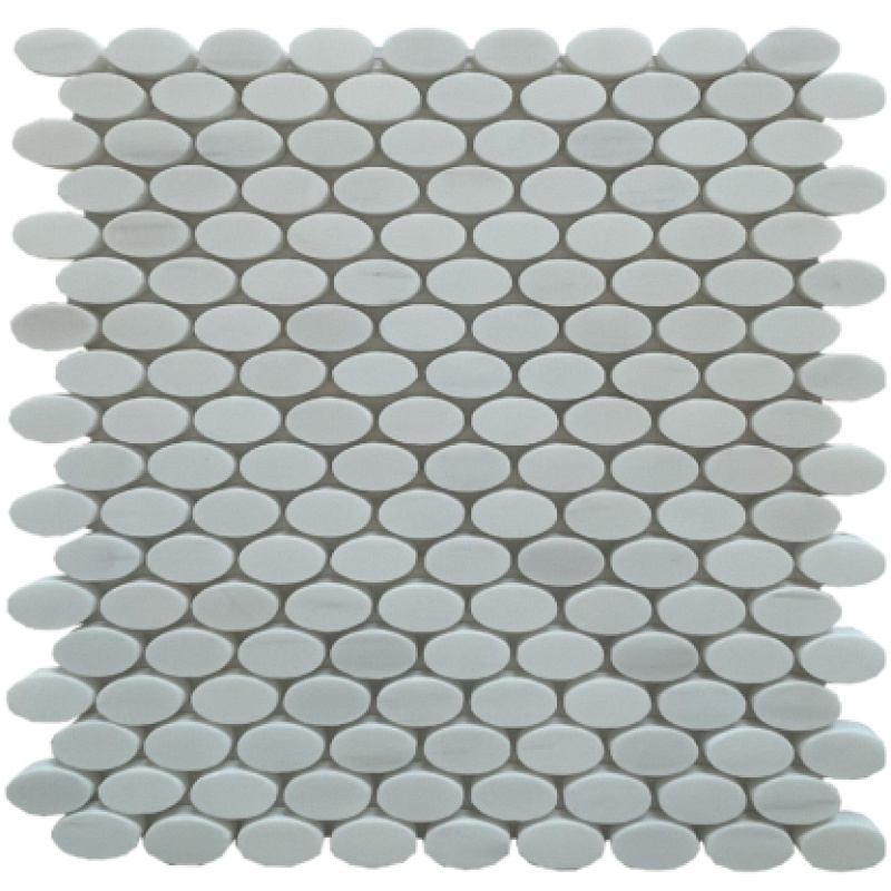 Dolomite Marble Mosaic - Oval - Honed