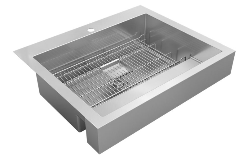 Eldssf33279dbg Dart Canyon Stainless Steel Farmhouse 1 Single Bowl Kitchen Sink - 32 7/8" 27 1/4" X 9 5/8" With 1 Hole - Stainless Steel