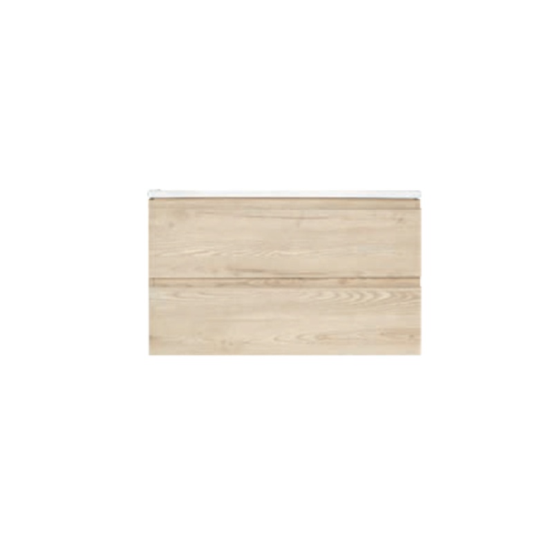 Simena Oak Wood Wall Mount Single Sink Bathroom Vanity With Porcelain Top - 30" (Assembled) - Oak