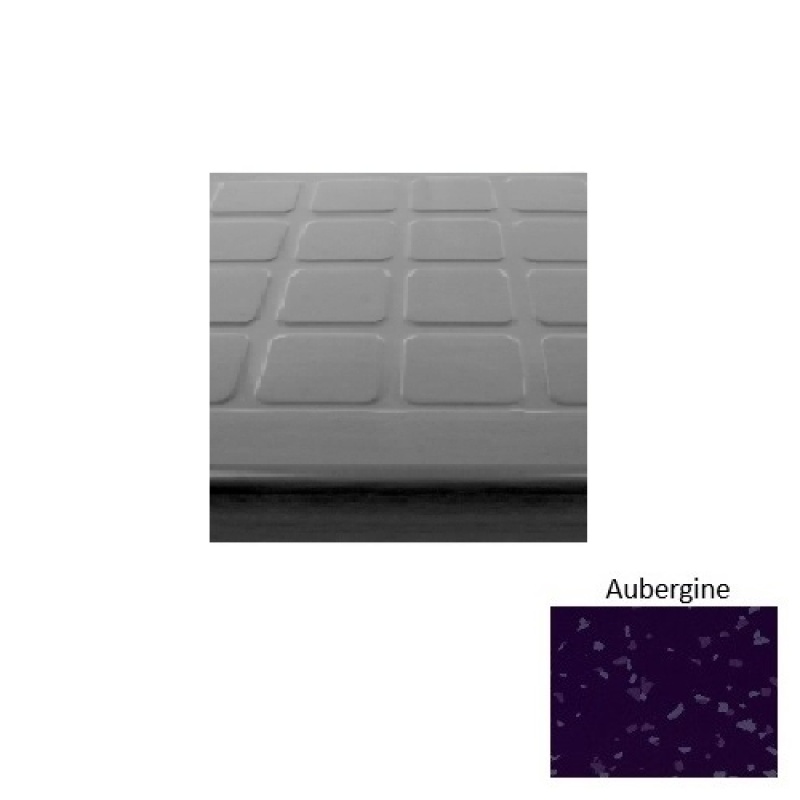 Symmetry 94 Aubergine Raised Square Rubber (Sq) Stair Tread - Textured