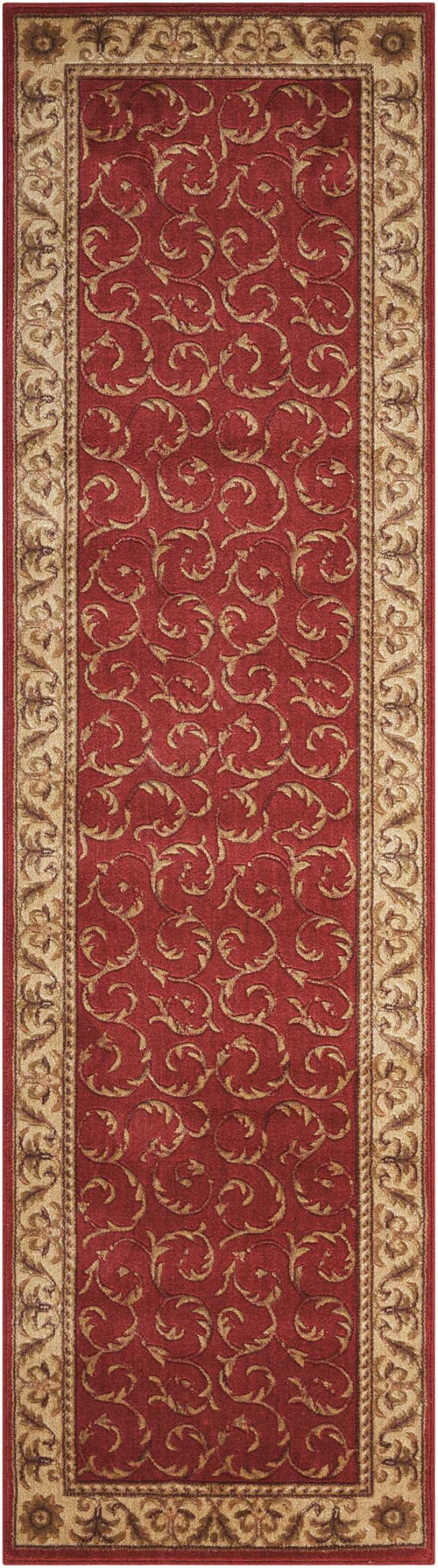 Somerset St02 Red Synthetic Fibers Traditional Area Rug - 8 Ft Runner - Red