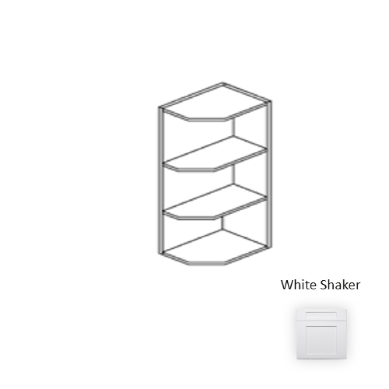 Whs.Wes0936 Framed Shaker Premium White Shaker Natural Clear Coat Wood Kitchen Wall Cabinet - 9" X 36" X 12" - Natural Clear Coat