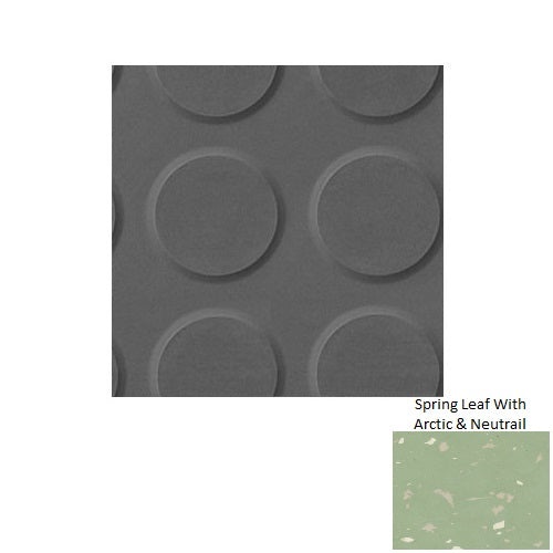 Spextones Spring Leaf With Arctic & Neutrail Rgt Radial Ii Rubber Distinct Designs Tile - Textured - 18" X 18"