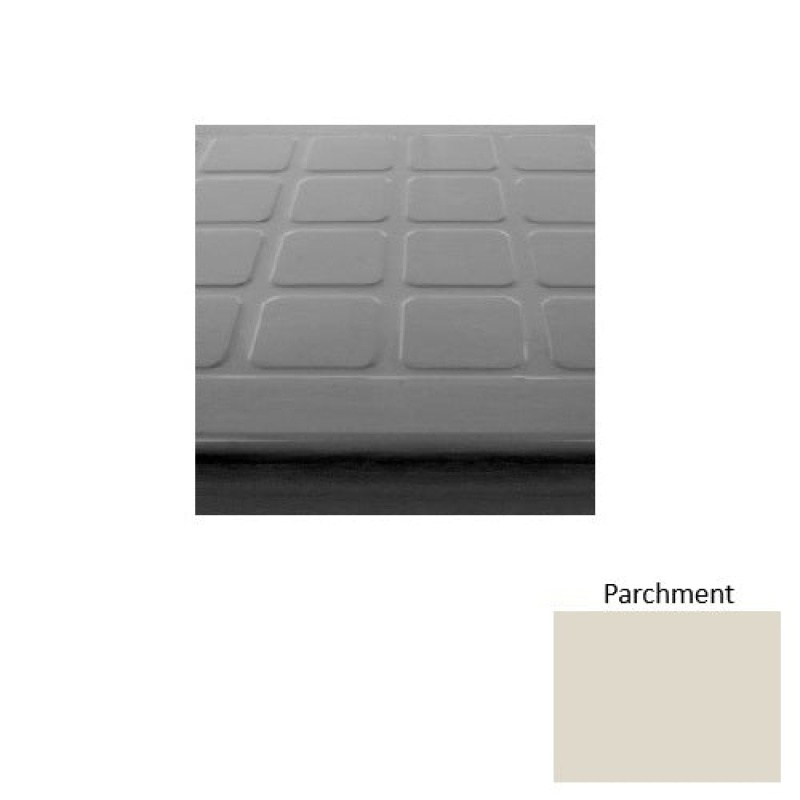 Solid 94 Parchment Raised Square Rubber (Sq) Stair Tread With Dupont Kevlar - Textured