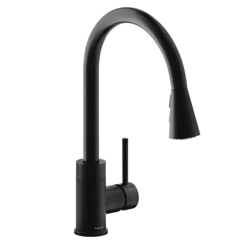 Lkav3031mb Avado Matte Black Brass Deck Mount Kitchen Faucet - One Hole - Matte Black