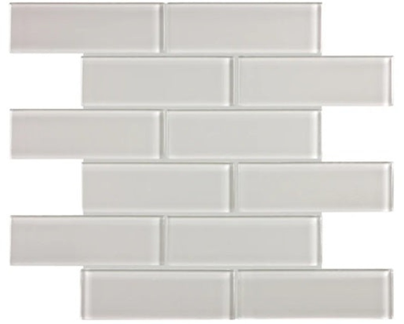 Aquatica Element Mist Glass Mosaic - 2" X 6" Staggered - Glossy