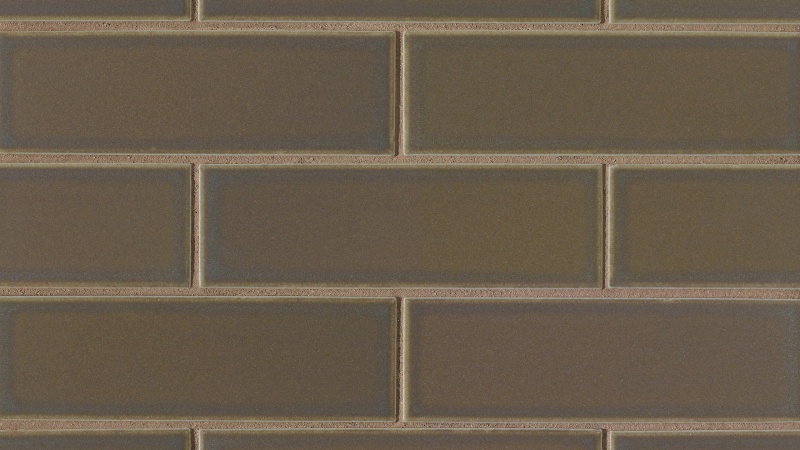 Zenia Umbra Porcelain Mosaic - 2" X 6" Brick - Matte
