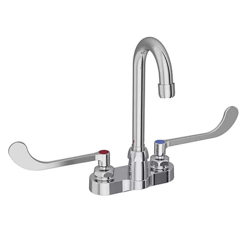 Lk406gn04t6 Chrome Deck Mount Kitchen Faucet - Double Handle / Two Holes - Chrome