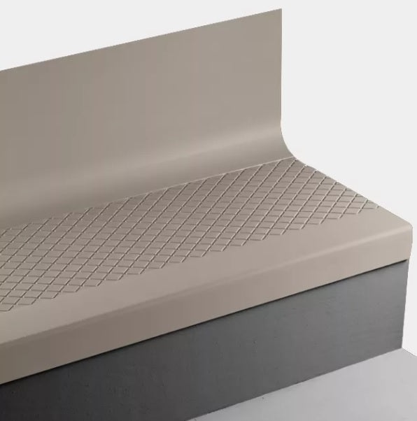 Johnsonite Beige Diamond Rubber Stair Tread with Riser
