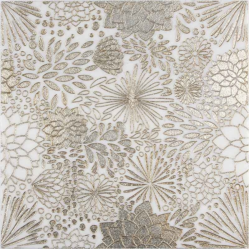 Skalini Line Artistic Stone Marble Mosaic - Dahlia Gold Mixed