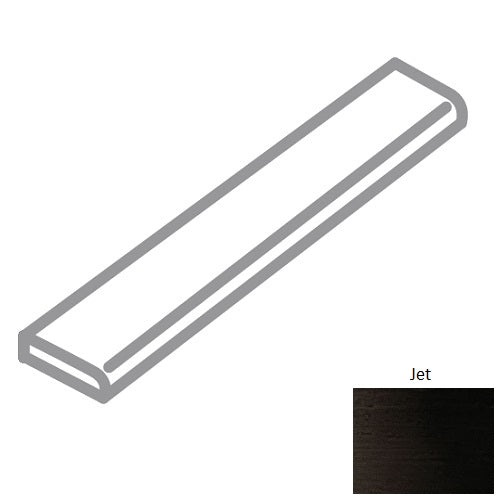 Aura Jet Ceramic Wall Trim - 4" X 12" Bullnose