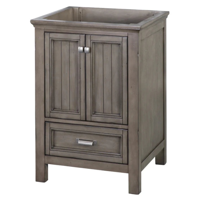 Brantley Distressed Grey Wood Freestanding Bathroom Vanity - 24" - Distressed Grey