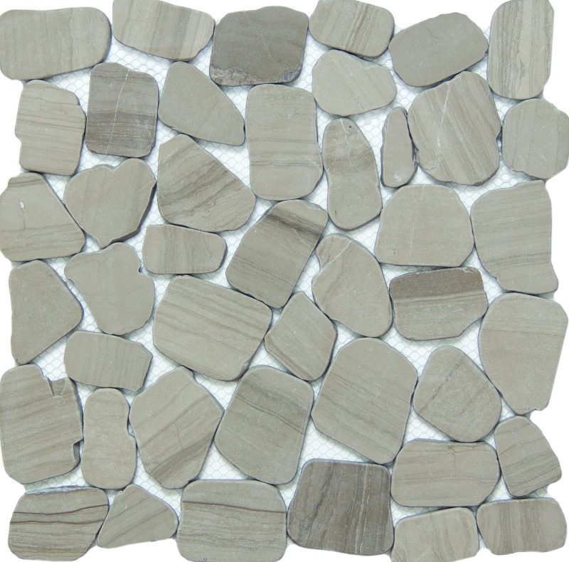 Cultura Taupe Marble Mosaic - Pebble - Honed