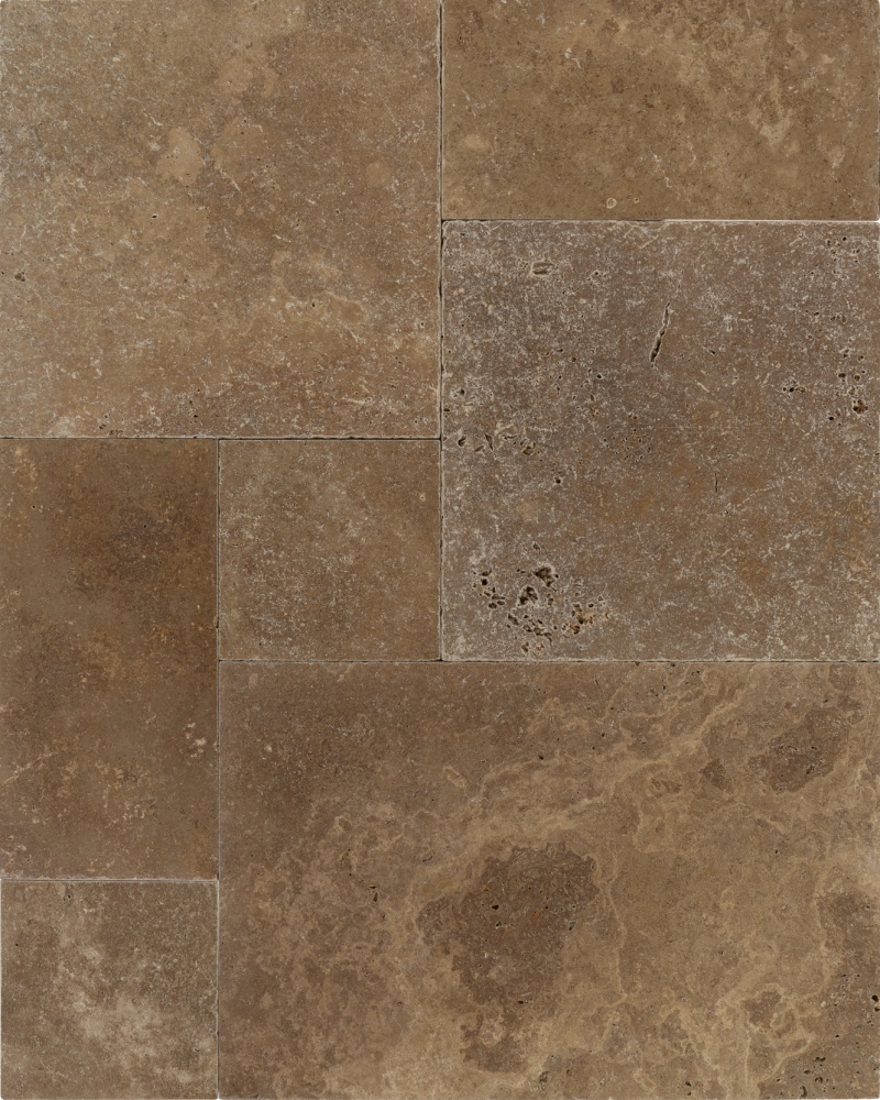 American Chestnut Travertine Versailles Pattern - Tumbled - Various Sizes