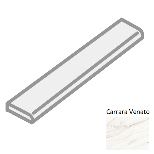 Carrara Select Carrara Venato Porcelain Bullnose Trim