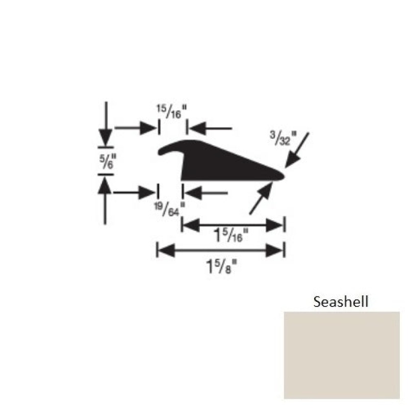Flextones Seashell Vinyl 158 Carpet Edge Reducer
