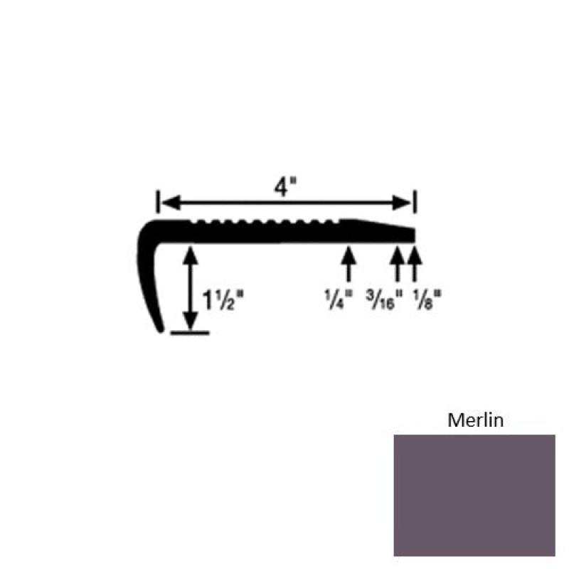 Solid 01 Merlin Rubber Commercial Stair Nosing