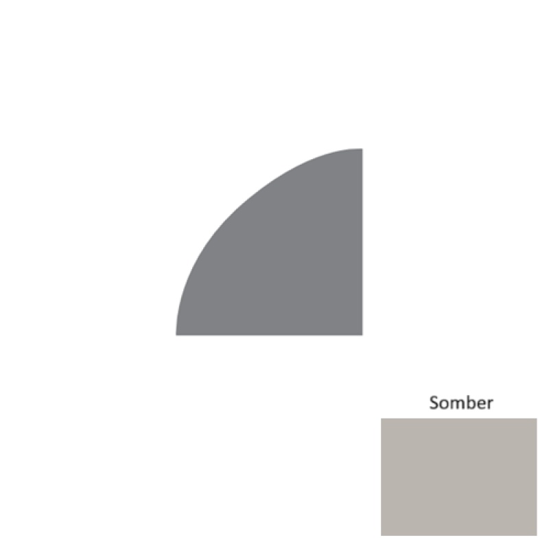 Contours Somber Rubber Quarter Round Coil - Satin - 1/2" X 40 Ft