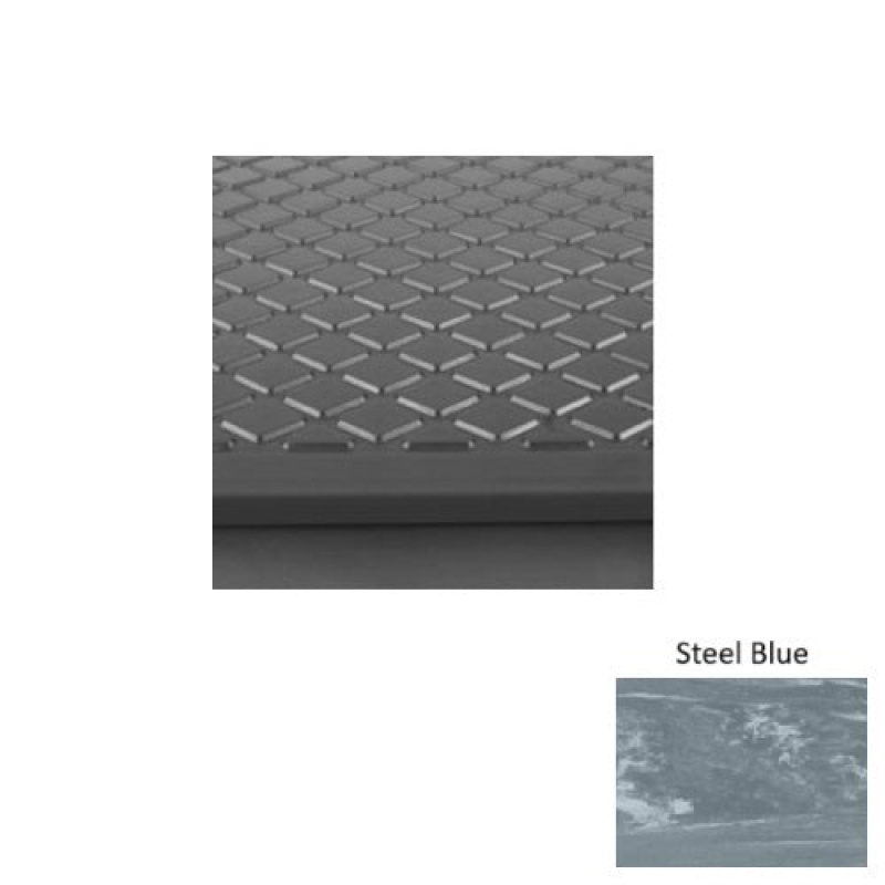 Marbleized Steel Blue Textured Rubber Stair Tread
