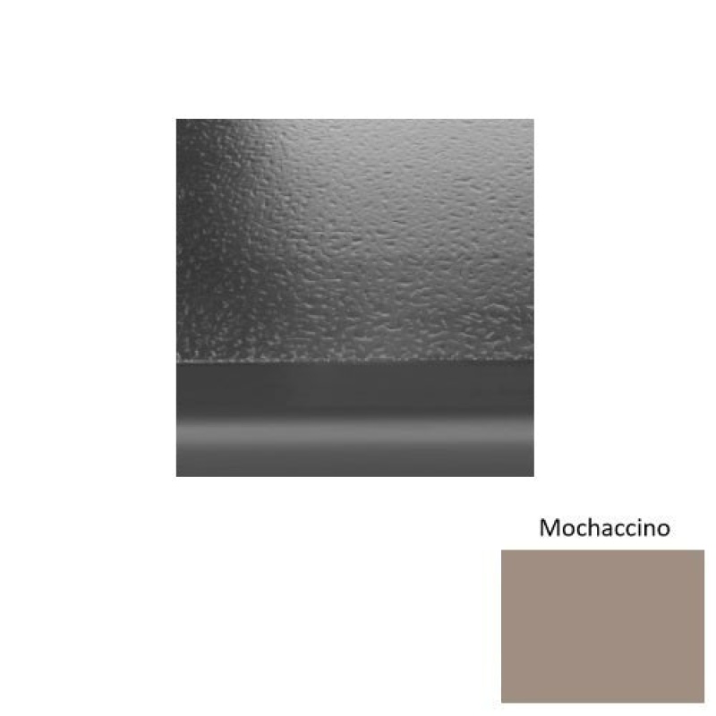 Solid 95 Mochaccino Rubber (Sq) With Galley Red Abrasive Strip Stair Tread With Dupont Kevlar - Hammered