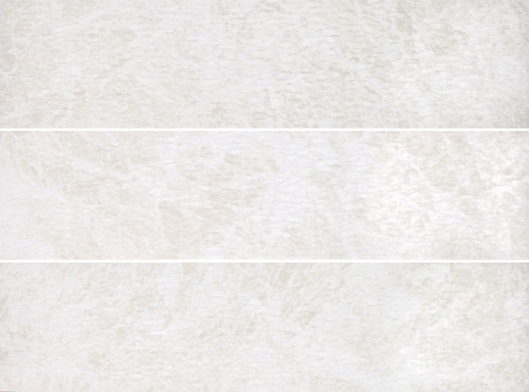 Roccia Ice White Porcelain Tile - Glossy - 6" X 24"