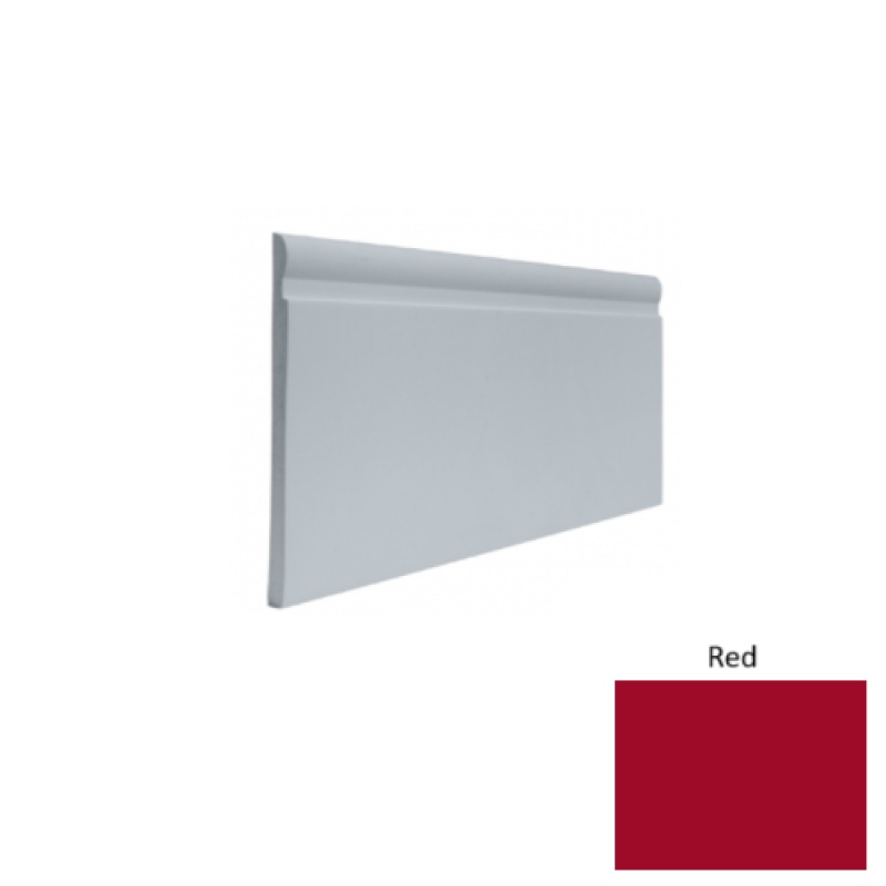 Contours #85 Fashion Red Rubber Profiled Wall Base - Satin
