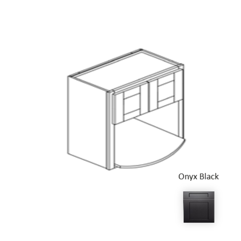 Framed Shaker Signature Onyx Black Wall Cabinet