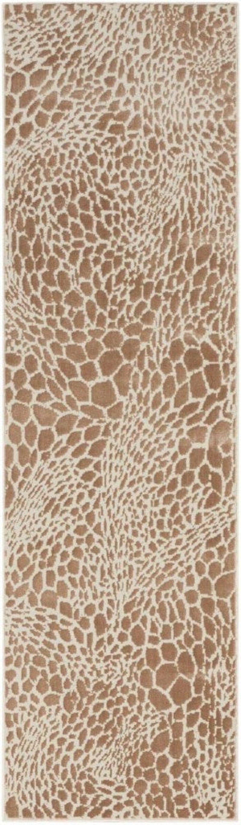 Desire Camel Silver Dsr08 Polyester Contemporary Area Rug - 8 Ft Runner - Camel Silver