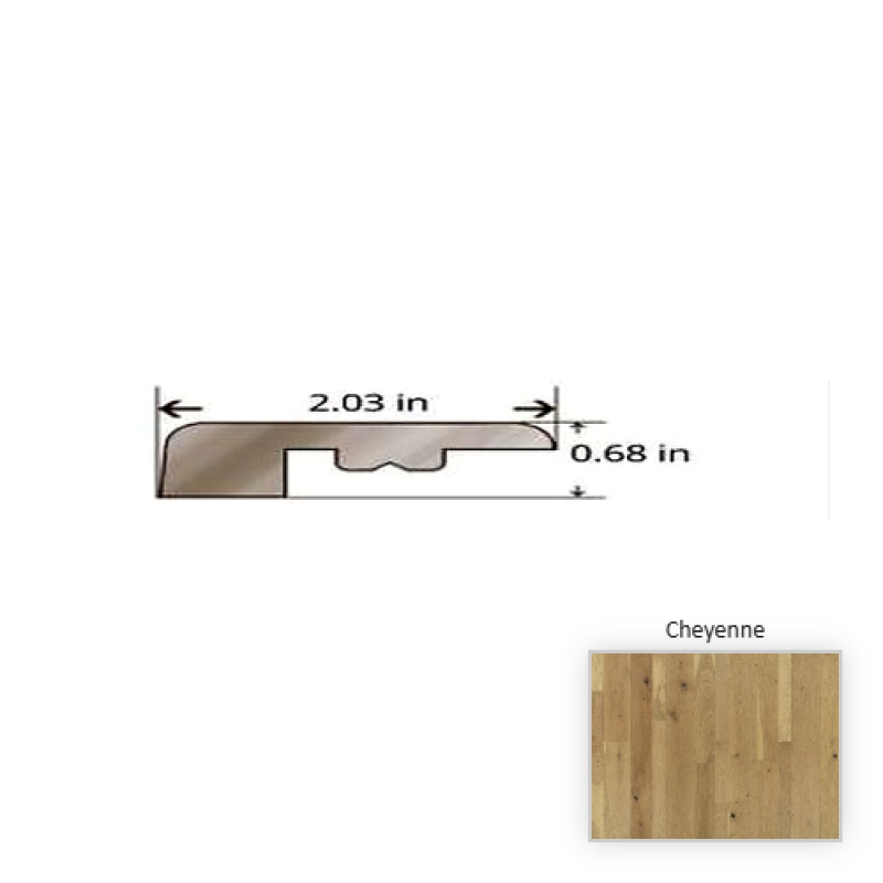 Monterey Oak Cheyenne Hardwood Moulding / Trim - 84.25" Threshold - Truemark Glaze Tek